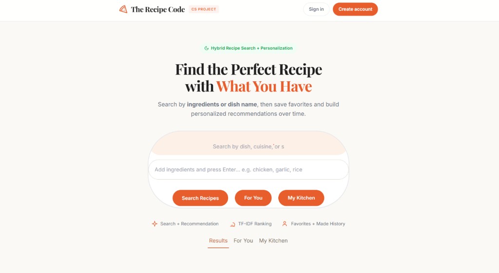 RecipeRecommendation